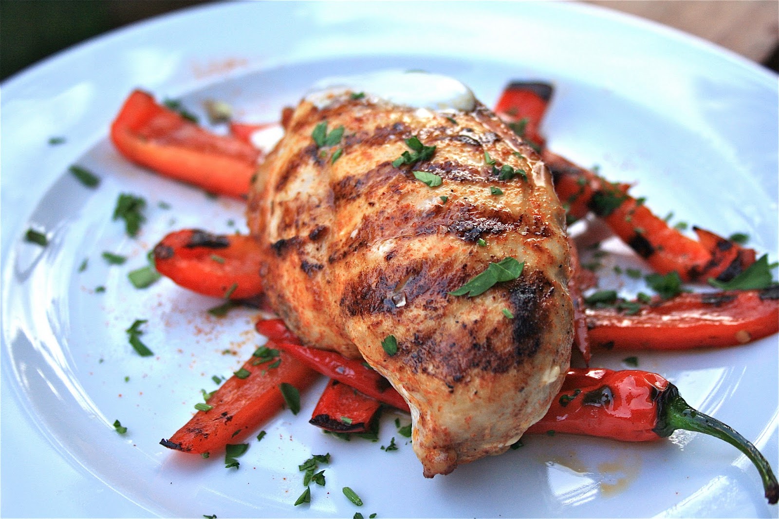 Johnny's Kitchen Paprika Chicken with Charred Red Peppers and Chilli
