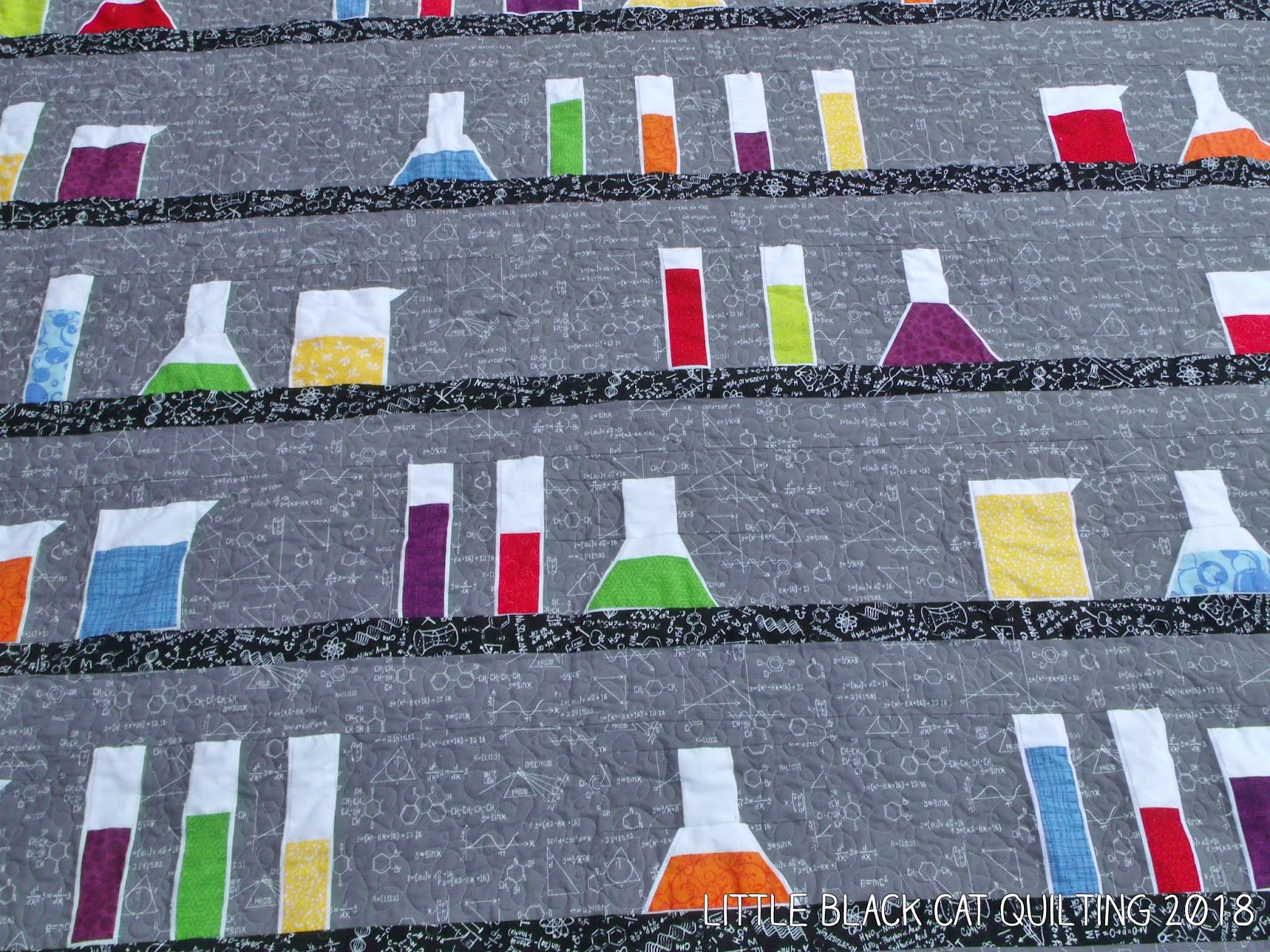 Little Black Cat Quilting Chemistry Lab Bench A Finished Quilt