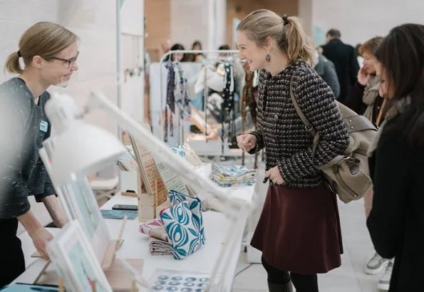 Hereditary Grand Duchess Stéphanie visited the Creators' Market (Marché des créateurs). jewellery, textile design