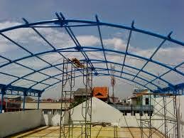 bengkel las Manunggal Jaya Konstruksi Kuda kuda Atap Lengkung