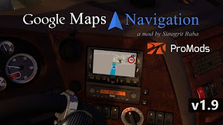 ETS 2 - Google Maps Navigation for ProMods v1.9 ets 2 google maps navigation for promods v1.9