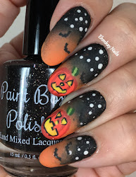 halloween nail pumpkin glowing jack lantern blaze nails