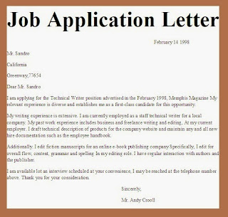 examples of application letter in ghana