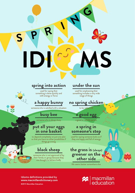 English is FUNtastic: Spring Idioms - Infographic