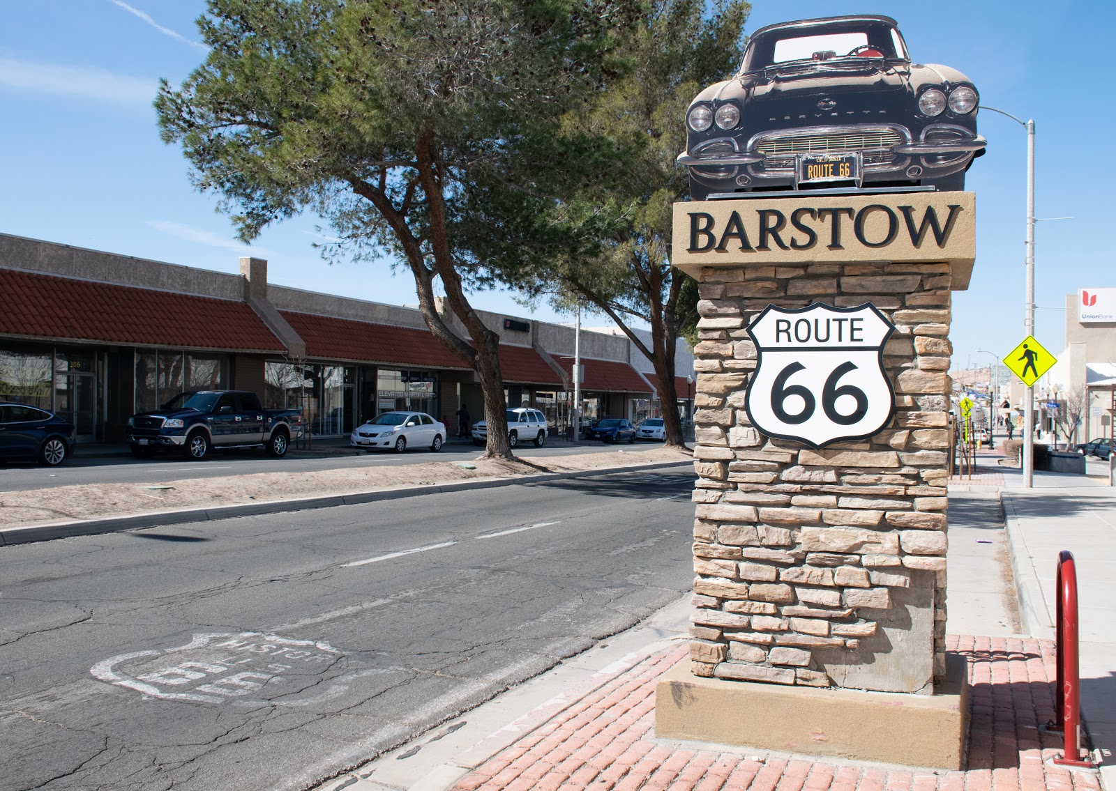 A nous la Californie Barstow sur la route 66