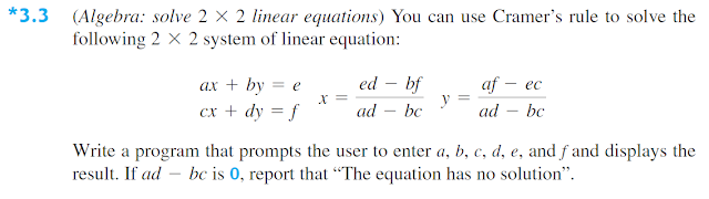 Exercise 3.3 - Algebra: Solve 2x2 Linear Equations