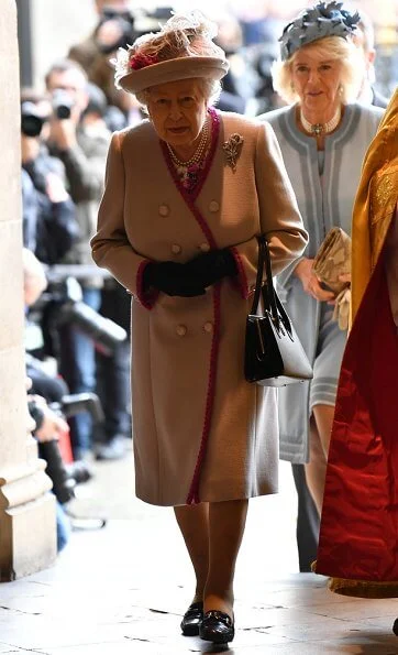 Queen Elizabeth and the Duchess of Cornwall attended a service to celebrate the 750th anniversary of Westminster Abbey
