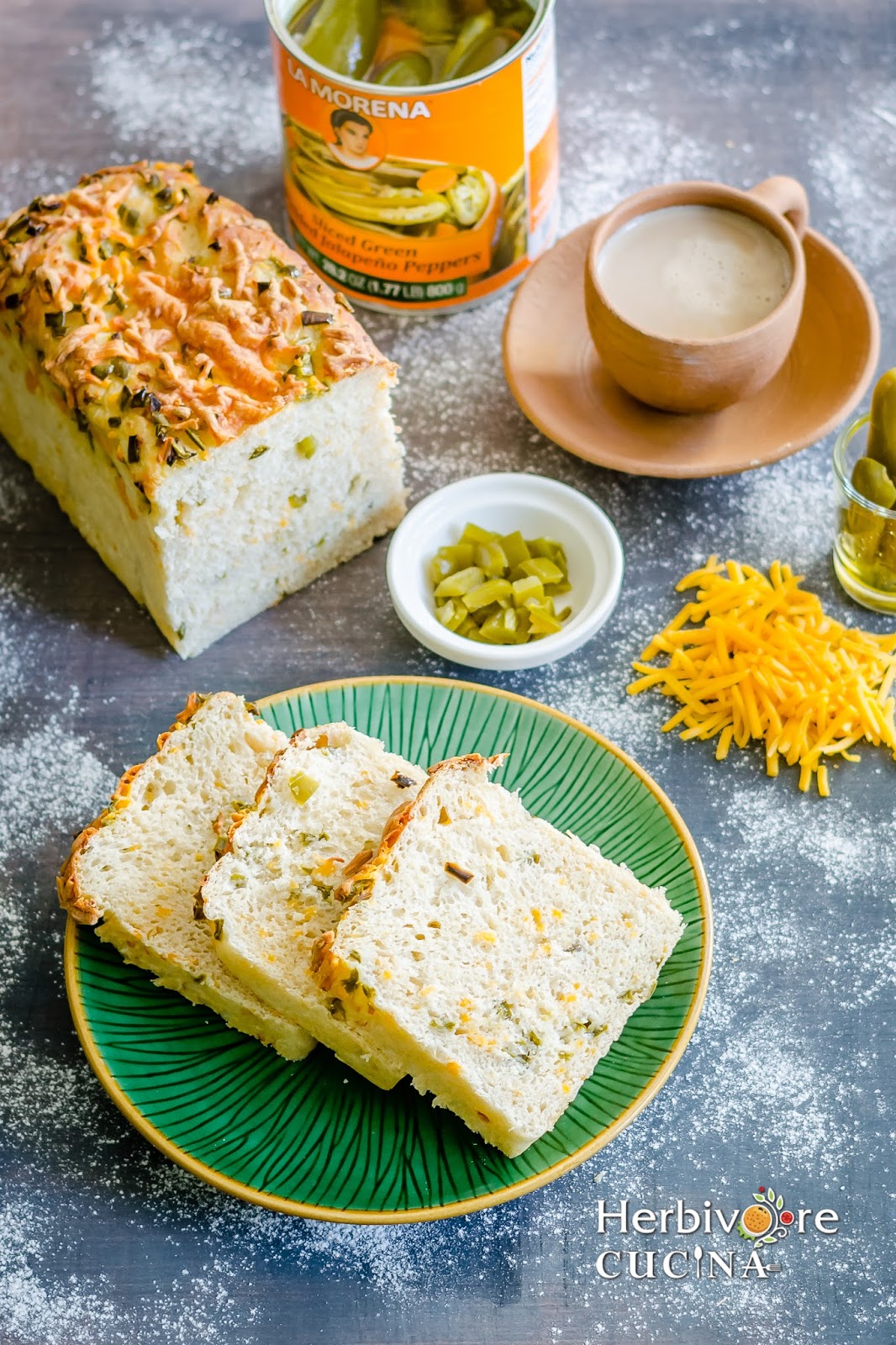 Herbivore Cucina Jalapeño and Cheddar Bread