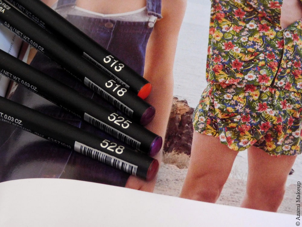 Kiko Milano Smart Fusion Lip Pencils 513 518 525 528 - Review & Swatches