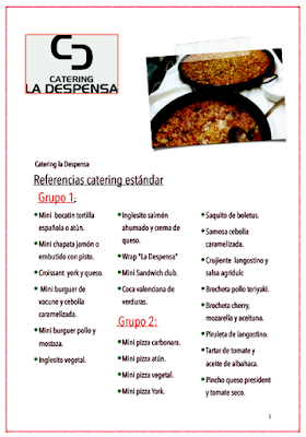 Catering La Despensa actualiza su propuesta de catering estándar