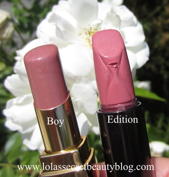 lola's secret beauty blog: Dupe Alert: Chanel Rouge Coco in Boy & Hourglass Femme Rouge Velvet Crème Lipstick in Edition!