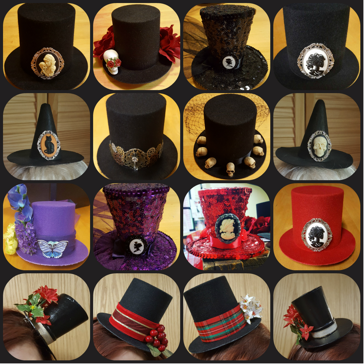 A Bewitching Guide to All Things Halloween Mini Halloween Hats, Mini Steampunk Hats, Mini