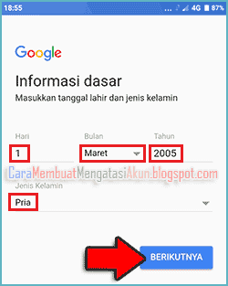 buat email baru lewat hp xiaomi redmi 5a