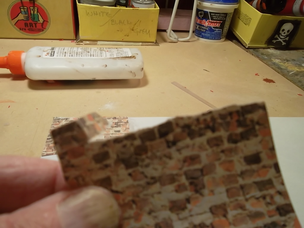 Capt. Richard's Miniature Civil War: Making a brick wall from paper