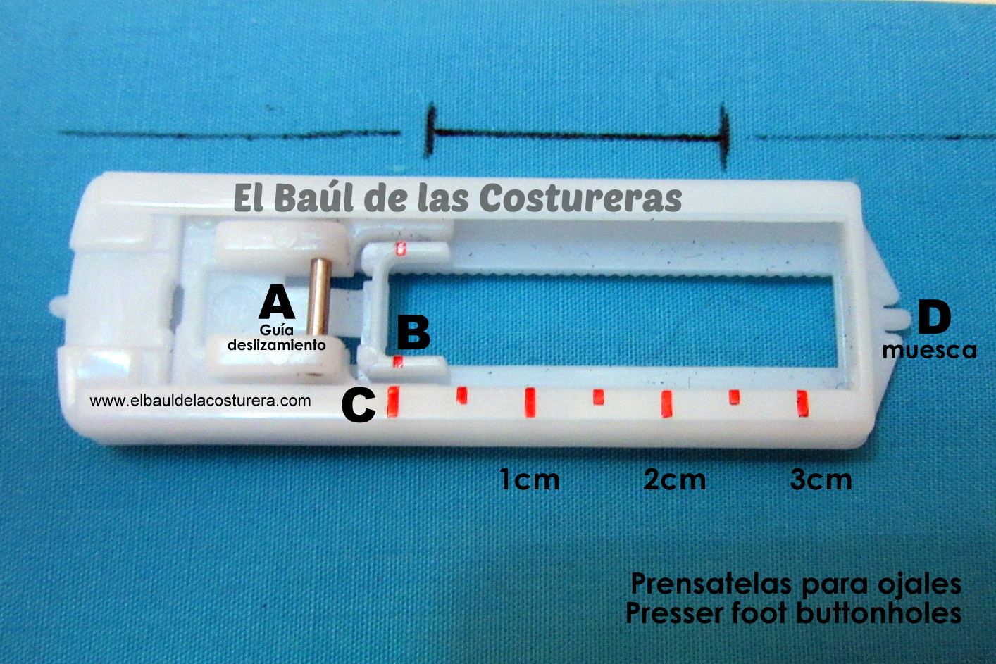 prensatelas para ojales presser foot buttonholes