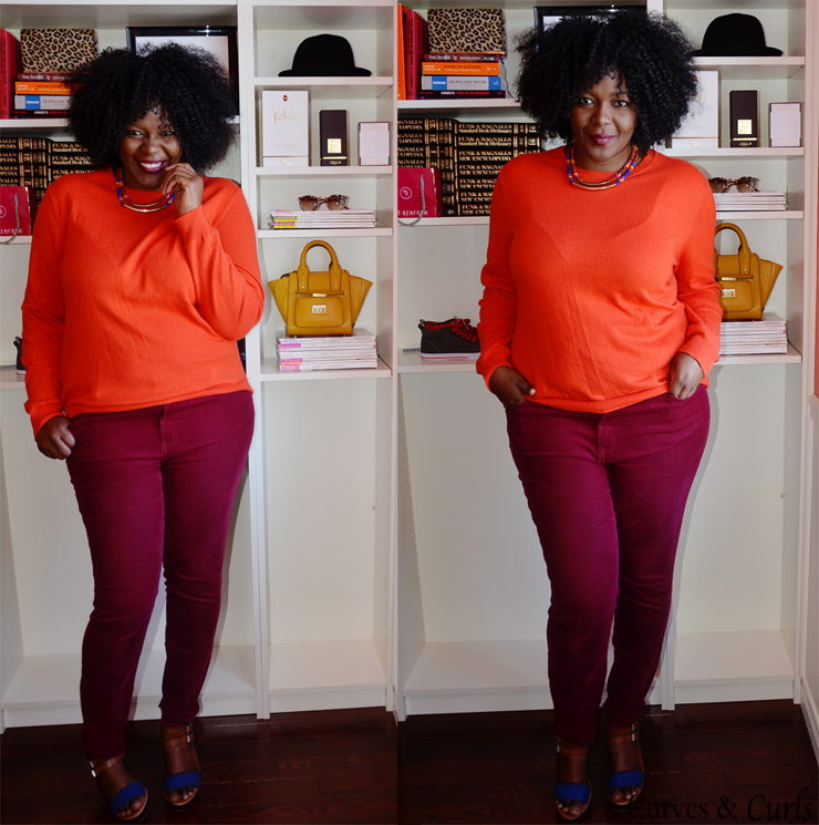 orange and burgundy outfit inspiration-30 days 30 outfit Challenge Fall Edition