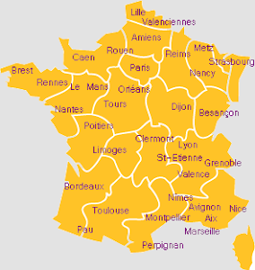 La carte de la France