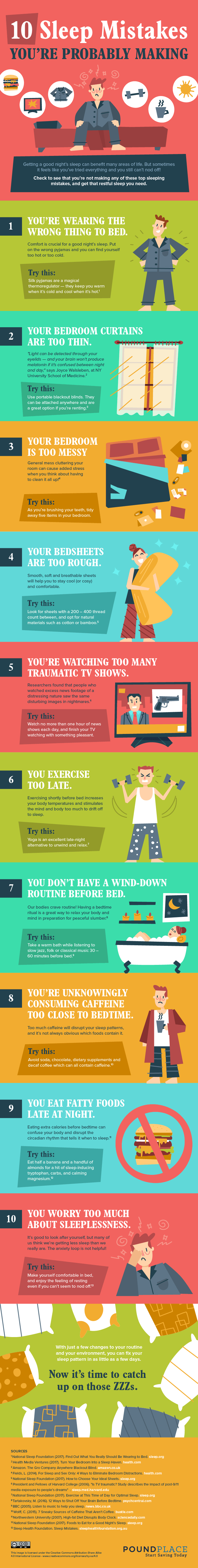 10 Sleep Mistakes You’re Probably Making - #infographic