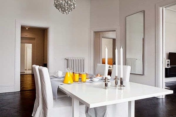 Apartment with high ceilings in Sweden
