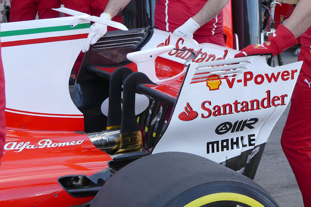 La W Wing utilizzata dal Team Ferrari fino al Gran Premio di Russia (compreso)