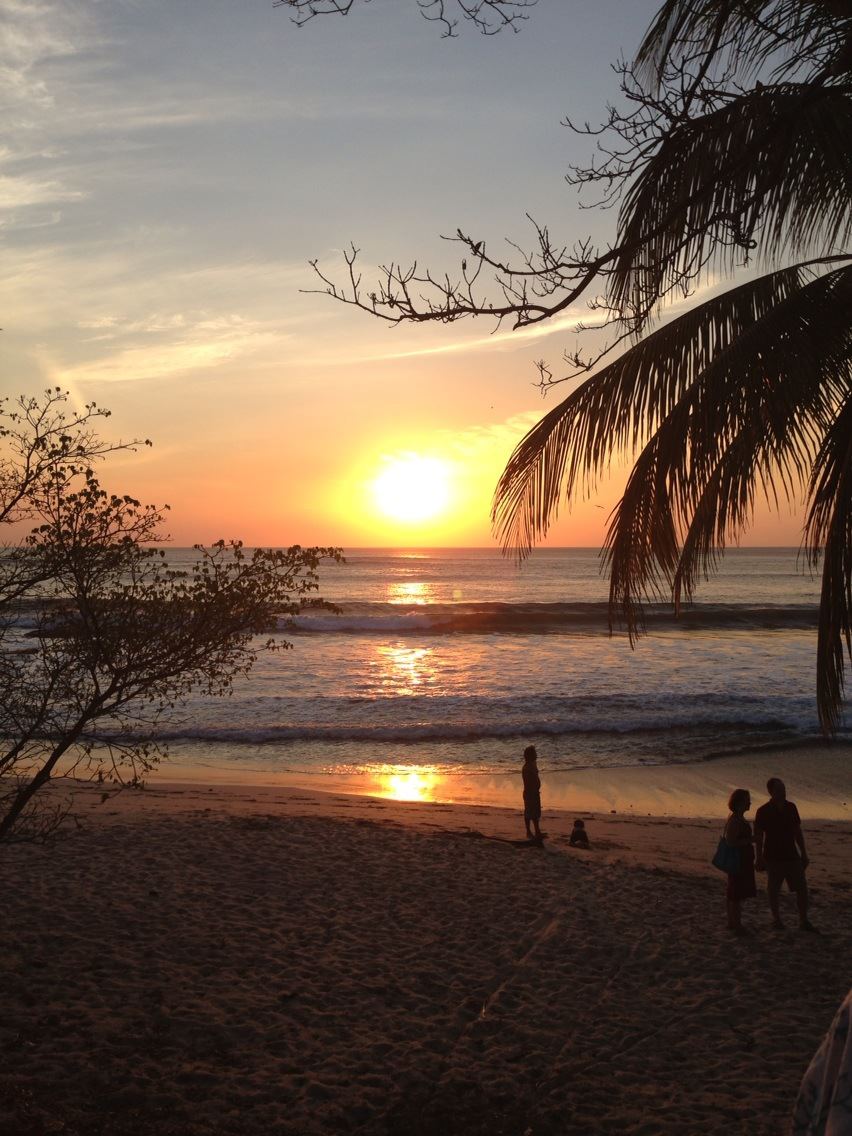 sunset on the beach