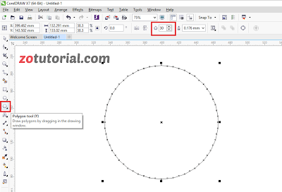 Membuat Efek Pancaran Sinar Dengan Polygon Tool | CorelDraw