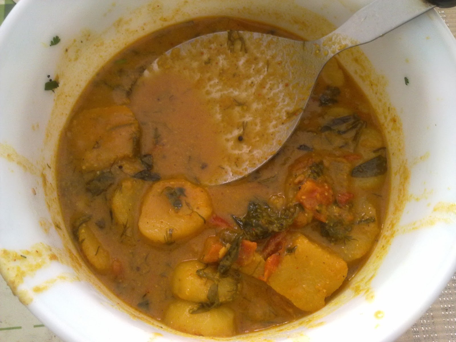 tasteofbihar Aloo methi (Potato fenugreek leaves) sabji in sarson