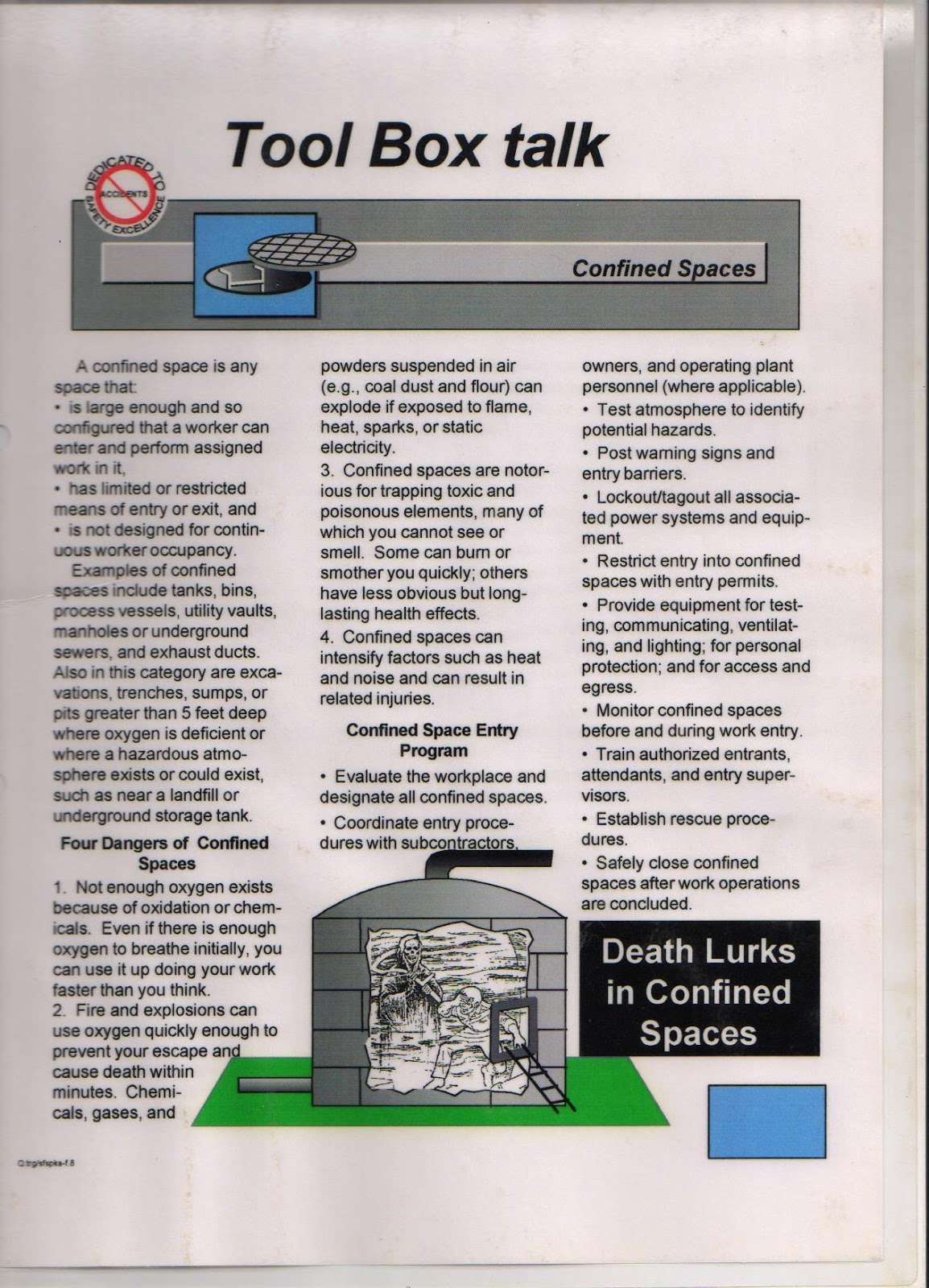 Very Simple Safety ToolBox Talk Material