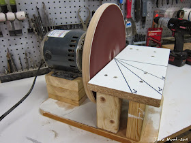 easy to build disc sander, shim 12" wheel