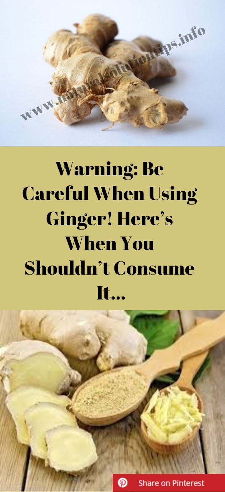 WARNING BE CAREFUL WHEN USING GINGER! HERE’S WHEN YOU SHOULDN’T