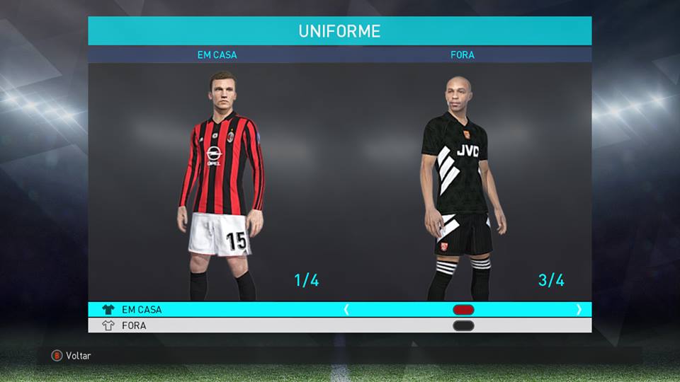 PES 2018 - Lista com os nomes reais das equipas