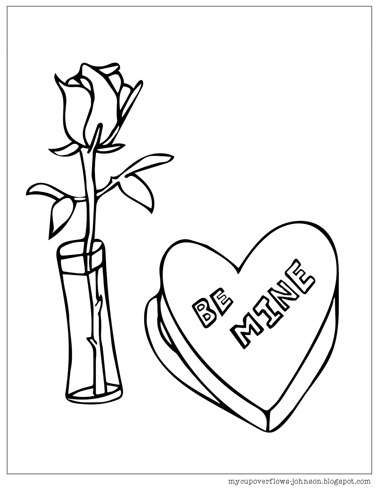 My Cup Overflows: Coloring Pages for Valentine's Day