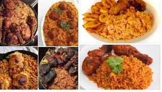 Jollof rice is best served with dodo, chicken, beef, moinmoin or egg Jollof rice is best served with dodo, chicken, beef, moinmoin or egg