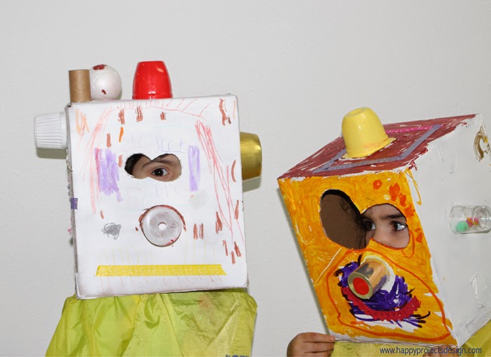 DIY máscaras robot upcycling