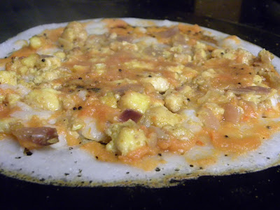 dosa with paneer masala flavored with onions and spices
