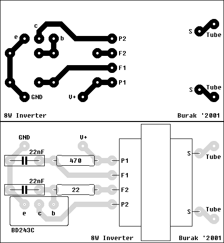 Simple Fluorescent Lamp Inverter Circuit Diagram - ElectricalCoreCircuits
