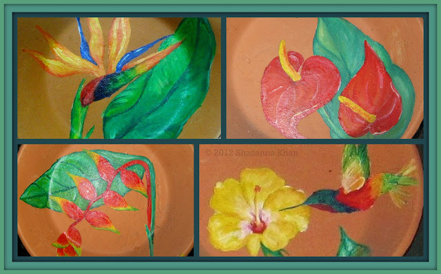 Bird Of Paradise, Anthurium, Heliconia, Hibiscus with Humming Bird
