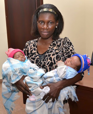 Woman with 3 sets of twins hosted by Lagos state Deputy Governor Dr. Idiat Adebule. 2