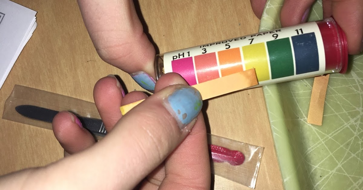 pH of sticky substance on plant