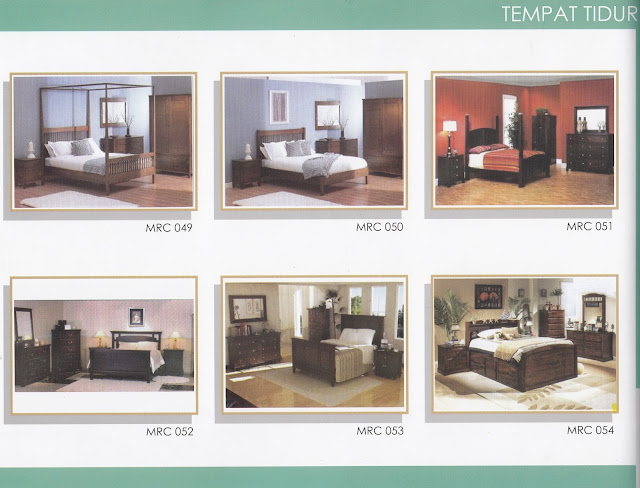 Tempat tidur set minimalis jati jepara MRC 049 - MRC 054 tempat tidur set