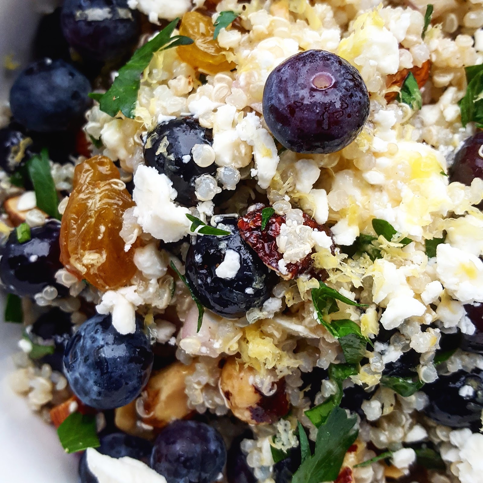 Blueberry Feta Quinoa Salad with Lemon Vinaigrette Chef Jen