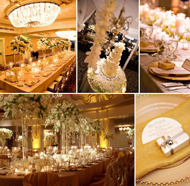 Gold ivory colors Lamp centerpieces Crystal chandliers