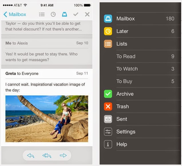 Mailbox app for iOS, Update 2.0 of Mailbox app for iOS, Mailbox app  Update 2.0, Mailbox, iOS Mailbox, free apps, iOS 7, 
