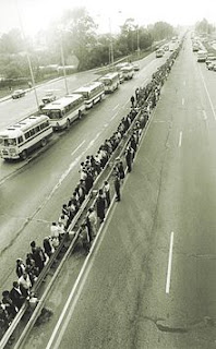 Baltic Way Human chain in Lithuania