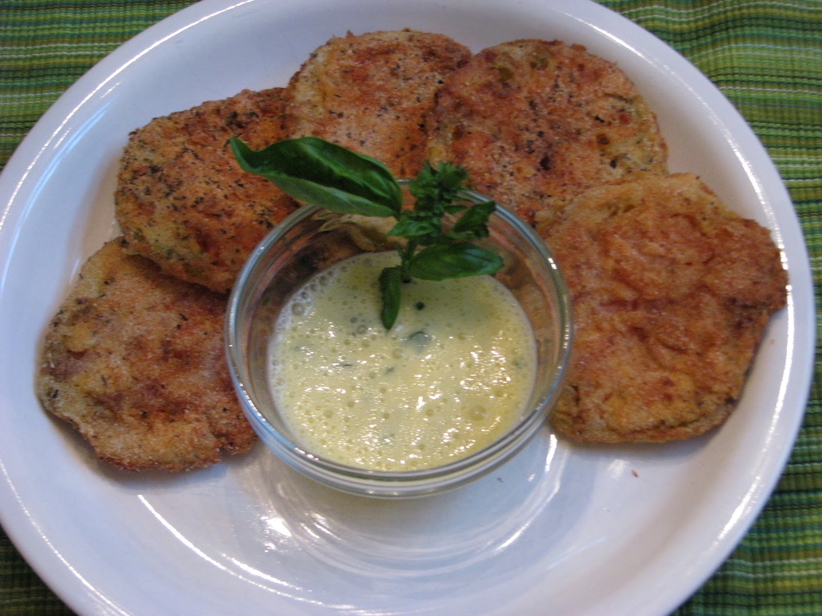 TheFultonGirls Fried Green Tomatoes with Garlic Basil Aioli