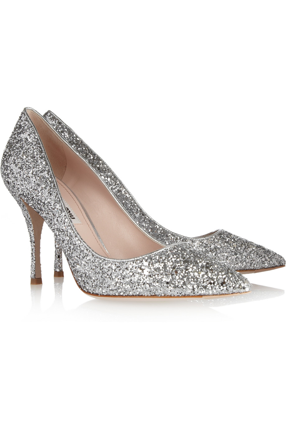 Glitter-finished leather pumps - Amazing Bridal Look