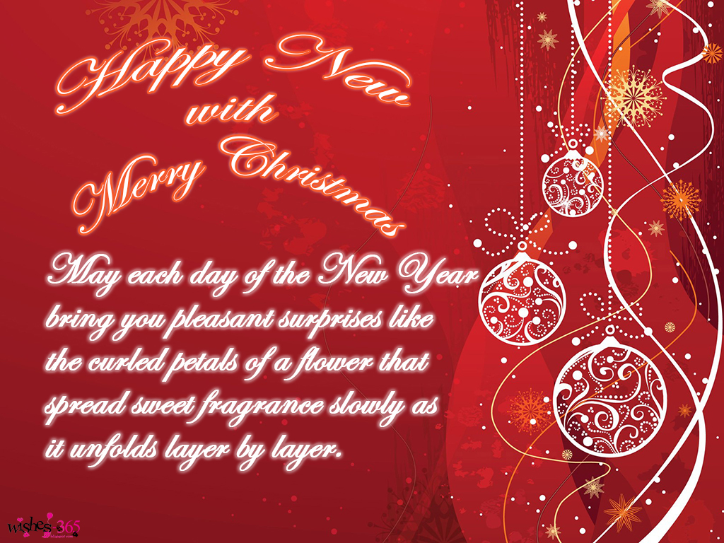 Poetry and Worldwide Wishes Happy New Year with Merry Christmas with