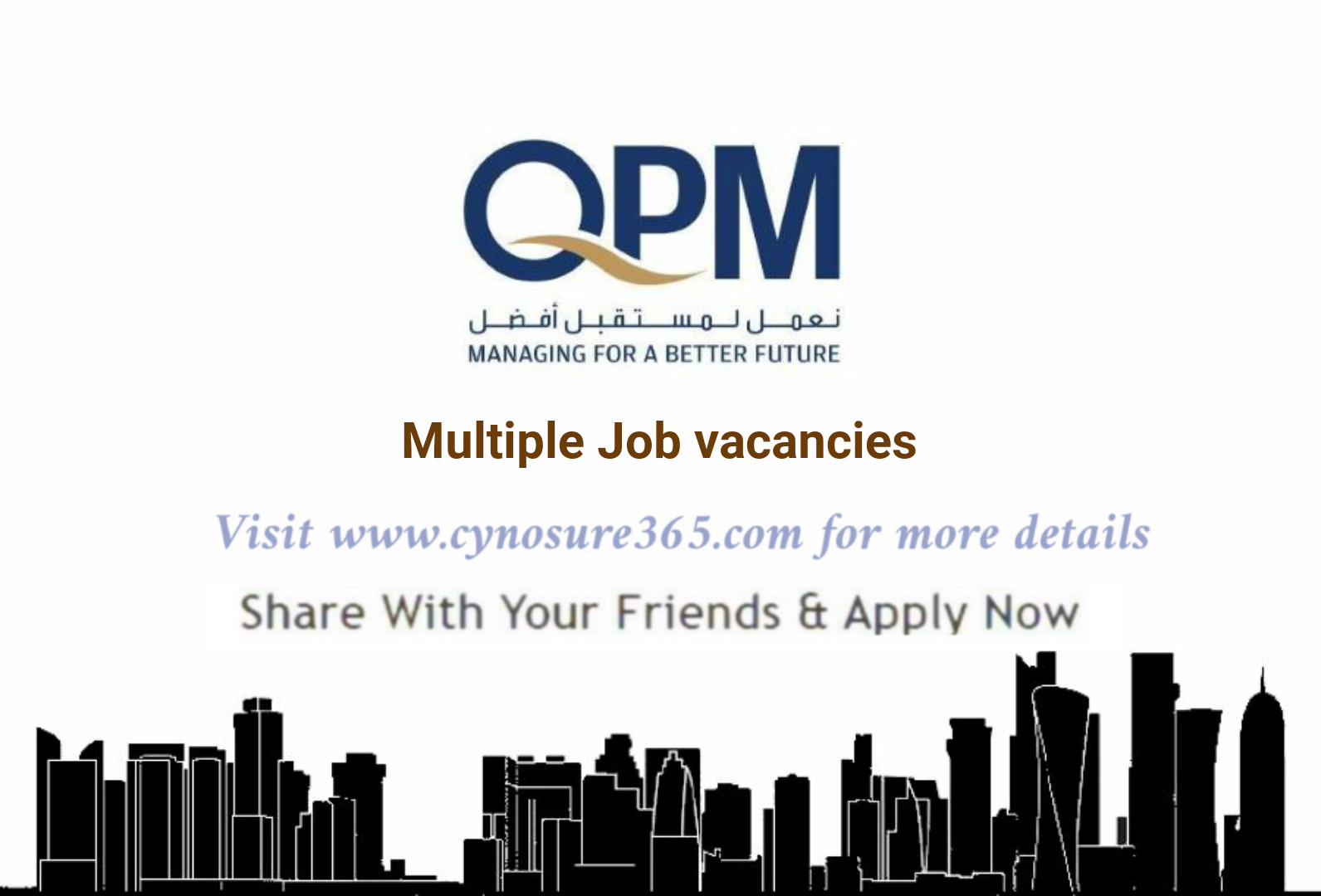 QPM MULTIPLE JOB VACANCIES CYNOSURE365