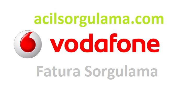 Vodafone Fatura Sorgulama