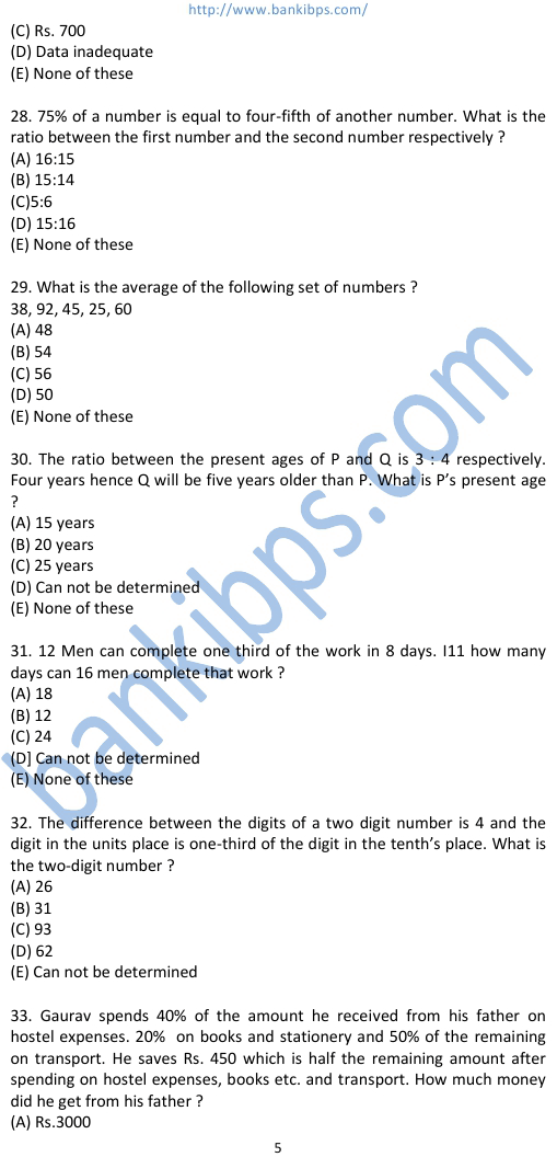 sbi clerk exam question papers answers
